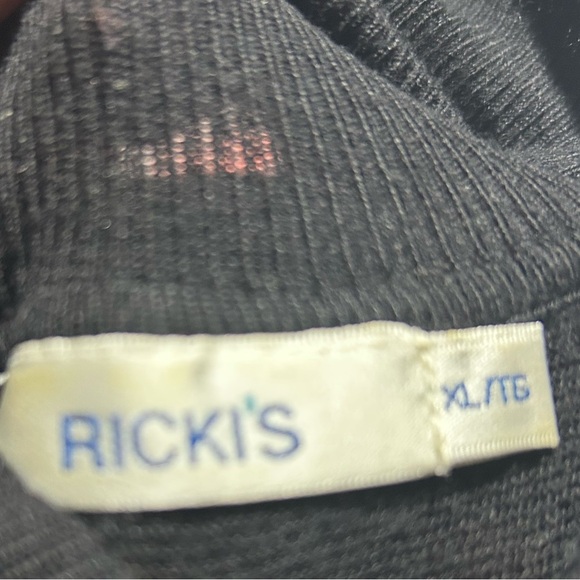 Ricki's xl Classic Black knit dress- turtleneck collar- batwing like sleeves - Picture 6 of 8